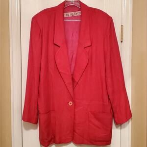 Vintage NORDSTROM TOWN SQUARE Fuchsia Blazer Size XL(?)
